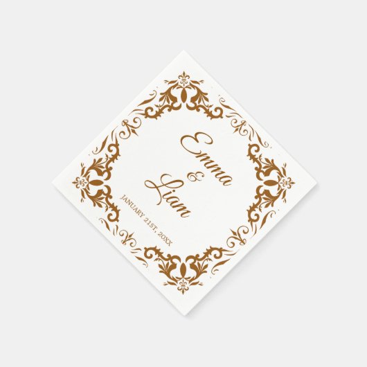 Rustic Mexican Wedding Napkins スタンダードカクテルナプキン (角)