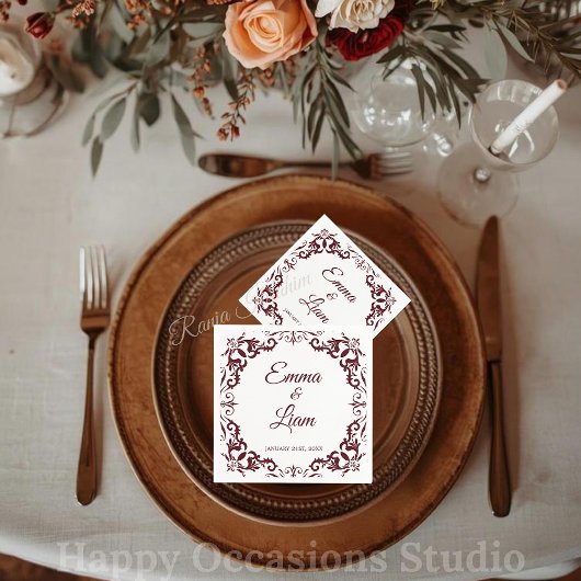 Rustic Mexican Wedding Napkins スタンダードカクテルナプキン