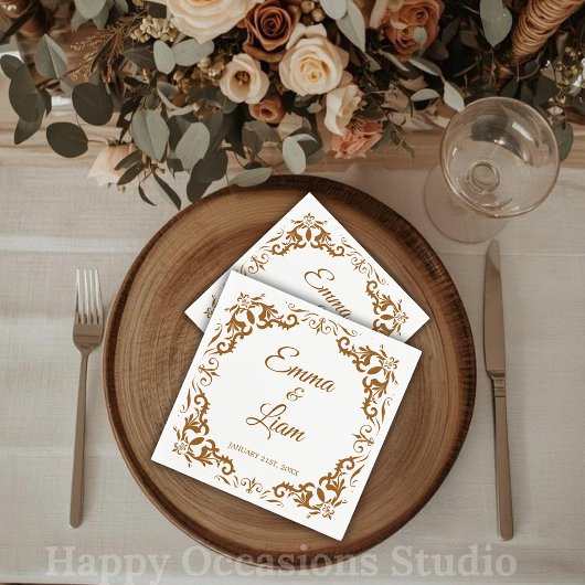 Rustic Mexican Wedding Napkins スタンダードカクテルナプキン