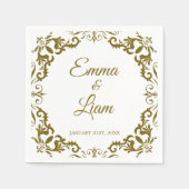 Rustic Mexican Wedding Napkins スタンダードカクテルナプキン (正面)