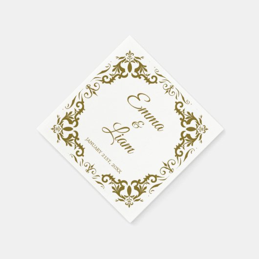Rustic Mexican Wedding Napkins スタンダードカクテルナプキン (角)
