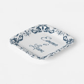 Rustic Mexican Wedding Paper Plates – Papel Picado ペーパープレート (傾斜あり)