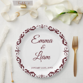 Rustic Mexican Wedding Paper Plates – Papel Picado ペーパープレート