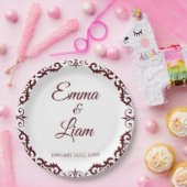 Rustic Mexican Wedding Paper Plates – Papel Picado ペーパープレート (パーティー)