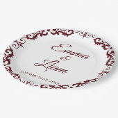 Rustic Mexican Wedding Paper Plates – Papel Picado ペーパープレート (アングル)