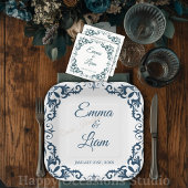 Rustic Mexican Wedding Paper Plates – Papel Picado ペーパープレート