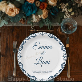 Rustic Mexican Wedding Paper Plates – Papel Picado ペーパープレート