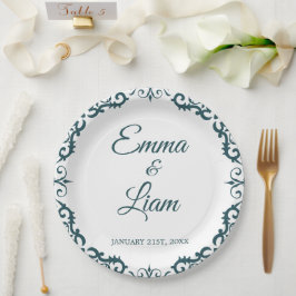 Rustic Mexican Wedding Paper Plates – Papel Picado ペーパープレート