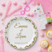 Rustic Mexican Wedding Paper Plates – Papel Picado ペーパープレート (パーティー)