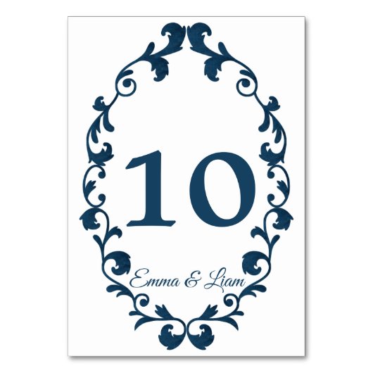 Rustic Mexican Wedding Table Number Card テーブルナンバー (正面)