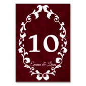 Rustic Mexican Wedding Table Number Card テーブルナンバー (正面)