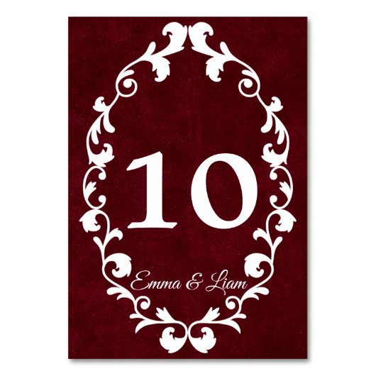 Rustic Mexican Wedding Table Number Card テーブルナンバー (正面)