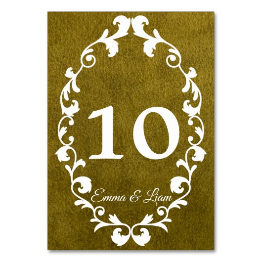 Rustic Mexican Wedding Table Number Card テーブルナンバー (正面)