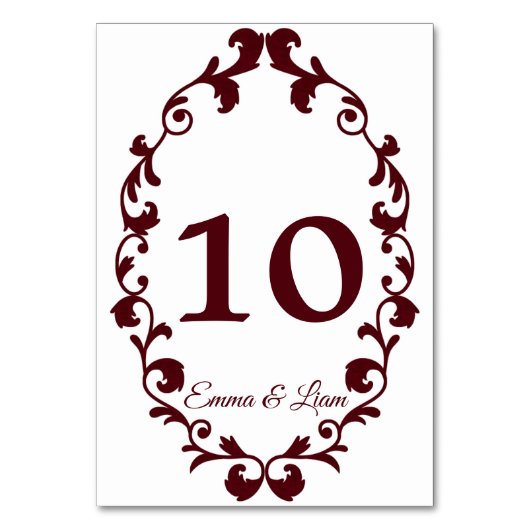 Rustic Mexican Wedding Table Number Card テーブルナンバー (正面)