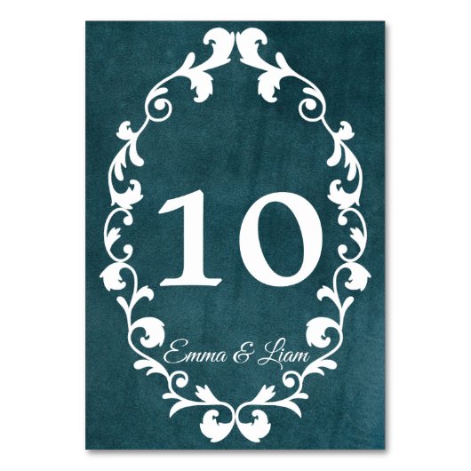 Rustic Mexican Wedding Table Number Card テーブルナンバー (正面)