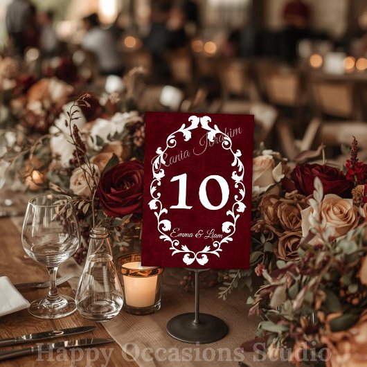 Rustic Mexican Wedding Table Number Card テーブルナンバー