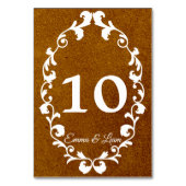 Rustic Mexican Wedding Table Number Card テーブルナンバー (正面)