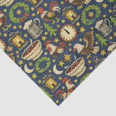 Rustic Midnight Revelry Folk Pattern 薄葉紙 (詳細)