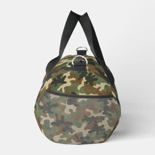 Rustic Military Camo Pattern ダッフルバッグ (右)