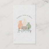 Rustic Minimal Pottery Photo Collage Business Card 名刺 (正面)