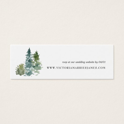 Rustic Minimalist ウェディング ウェブサイト RSVP カード (正面)