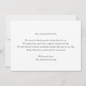 Rustic Minimalist Baby Photo Announcement Card 招待状 (裏面)