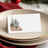 Rustic Minimalist Christmas Trees プレイスカード