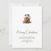 Rustic Minimalist Cookie Jar Christmas Card シーズンカード (正面)