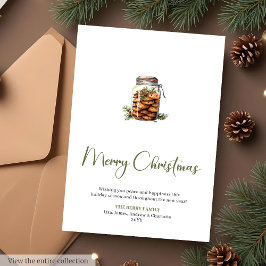 Rustic Minimalist Cookie Jar Christmas Card シーズンカード