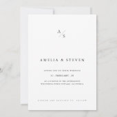 Rustic Minimalist Photo Wedding 招待状 (裏面)