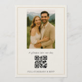 Rustic Minimalist Simple Photo Wedding Invitation 招待状 (裏面)