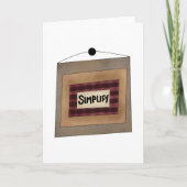 Rustic Minimalist Simplify Word Art Sign カード (正面)