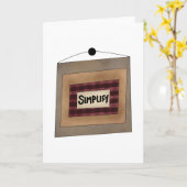Rustic Minimalist Simplify Word Art Sign カード (黄色い花)