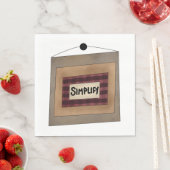 Rustic Minimalist Simplify Word Art Sign スタンダードランチョンナプキン (インサイチュ)