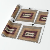 Rustic Minimalist Simplify Word Art Sign ラッピングペーパー (アンロールド)