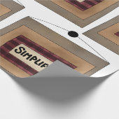 Rustic Minimalist Simplify Word Art Sign ラッピングペーパー (角)