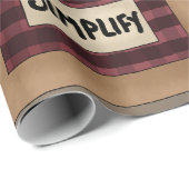 Rustic Minimalist Simplify Word Art Sign ラッピングペーパー (ロールコーナー)