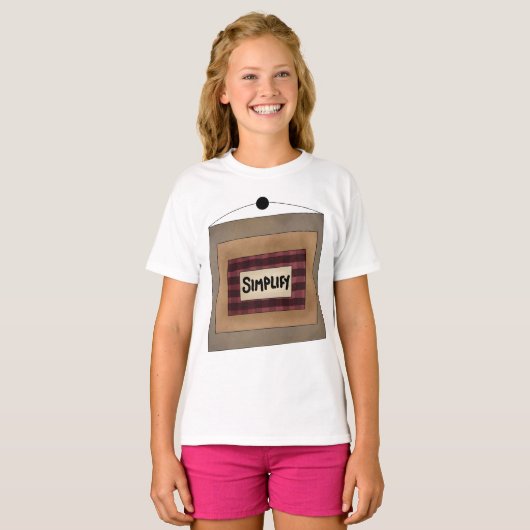 Rustic Minimalist Simplify Word Art Sign Tシャツ (正面フル)