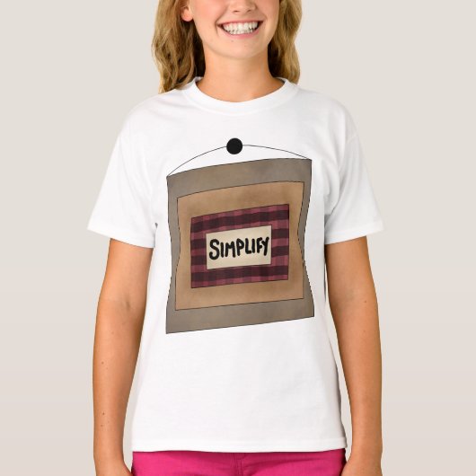 Rustic Minimalist Simplify Word Art Sign Tシャツ (正面)
