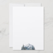 Rustic Minimalist Winter Mountain Save the Date  招待状 (裏面)