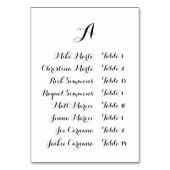 Rustic Minimalistic Calligraphy Seating Chart Card テーブルナンバー (正面)