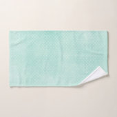 Rustic Mint & Yellow Boho Geometric Modern Cottage バスタオルセット (ハンドタオル)