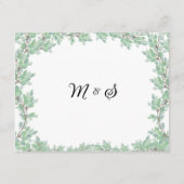 Rustic Modern Eucalyptus Greenery Wedding エンクロージャーカード (裏面)