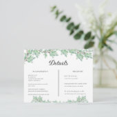 Rustic Modern Eucalyptus Greenery Wedding エンクロージャーカード (スタンド正面)