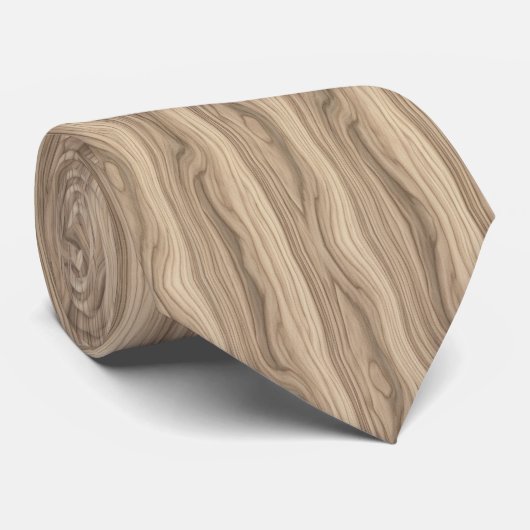 Rustic Modern Light Wood Grain Texture Pattern ネクタイ (ロール)