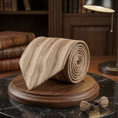 Rustic Modern Light Wood Grain Texture Pattern ネクタイ