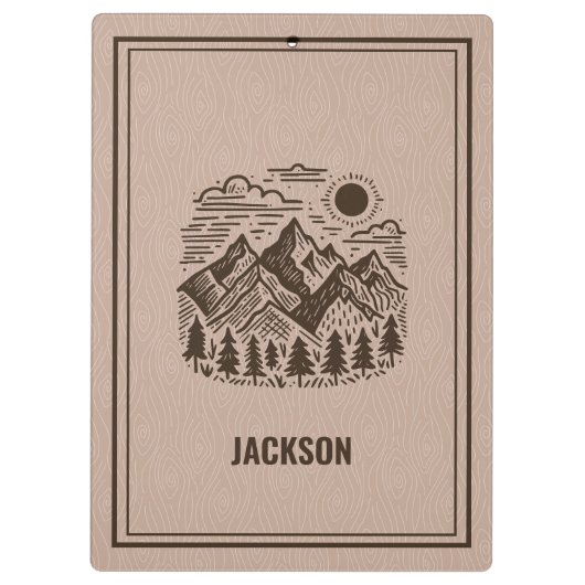 Rustic Modern Mountain Custom  クリップボード (裏面)