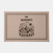 Rustic Modern Mountain Custom ドアマット (正面)