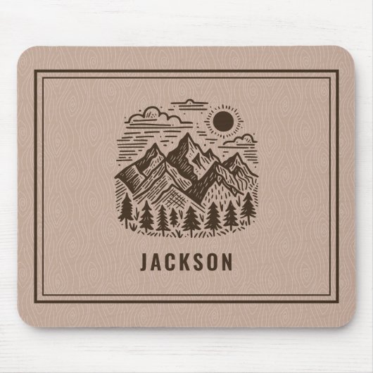 Rustic Modern Mountain Custom  マウスパッド (正面)