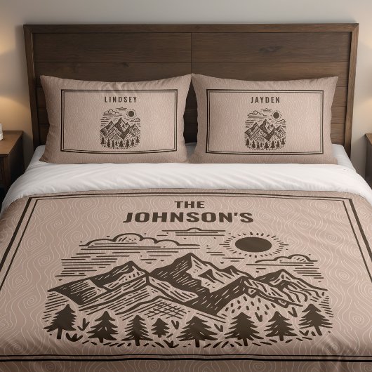 Rustic Modern Mountain Custom 枕カバー